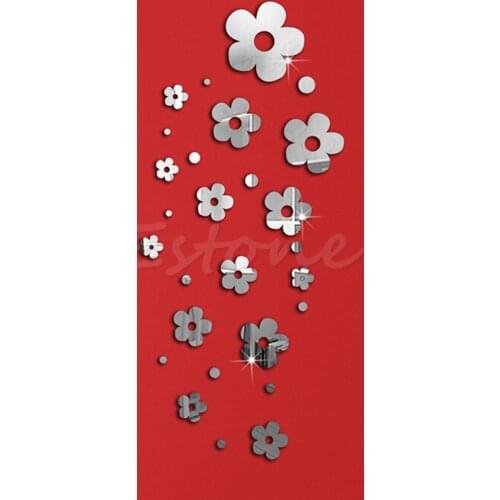 Fashion New 3D Acrylic Mirror DIY Wall Home Decal Mural Decor Vinyl Art Stickers