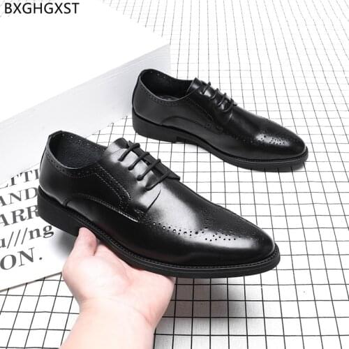 Brown Suit Shoes for Men Wedding Shoes for Men 2021 Black Man Fashion Business Shoes Men Chaussure De Homme Zapatos De Hombre