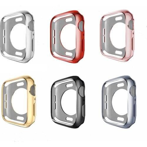 Soft TPU Protector Case 38mm 42mm for Apple Watch 5 40mm 44mm Flexible Protective Bumper Cover for iWatch Series 4 3 2 1