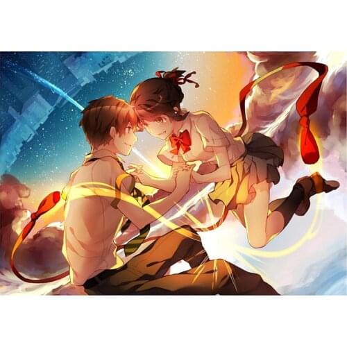 New Arrivals 5D DIY Full Round Diamond Painting Anime Your Name Cross Stitch Embroidery Rhinestone Mosaic Home Decor Gift Y437