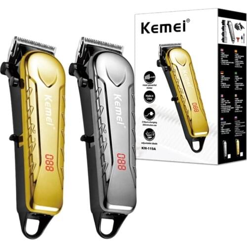 Original adjustable rechargeable LCD display barber hair clipper professional hair trimmer for men electric beard hair cutting