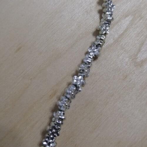 5mm Plastic Sliver Flowers Sequined Beads Jewelry Chain For Necklace Bracelets Making DIY Supplies Wedding Party Decoration Trim