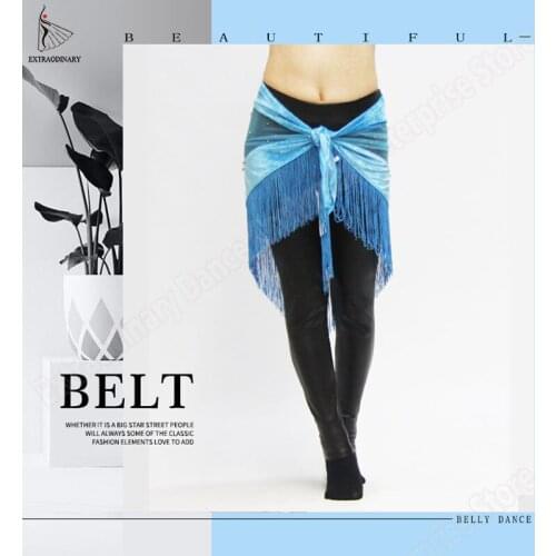 New Hip Scarf Bellydance Women Dance Belt Triangle Wrap Long Tassel Costume Belly Dance Belt Shawl Fringe Bead Accessories