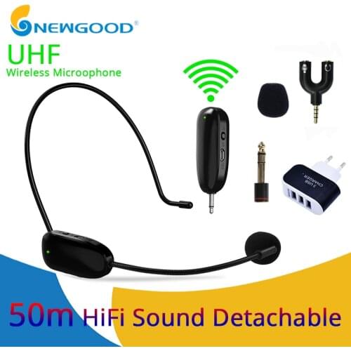 Microphone Professional UHF Wireless Microphone Headset System Lavalier Lapel Mic Receiver Transmitter for Mobile Phone Recorder