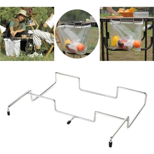 Anti-slip Trash Bag Holder Garbage Plastic Bag Hanging Rack Camping Outdoor Indoor Waste Bins Dustbin Frame Bracket Hanger