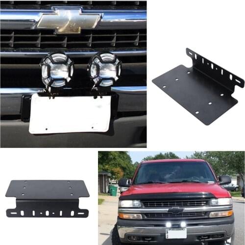 America Version Front Bumper License Plate Frame Fog Light Mount Bracket SUV Lamp Holder OffRoad LED Work Light Bar Bracket