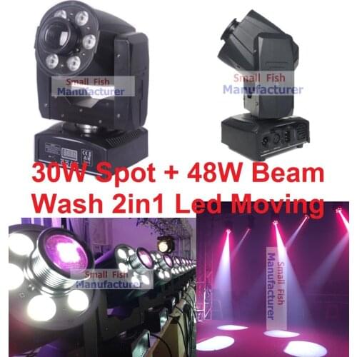 Sale 2019 Mini 30W LED Spot + 48W RGBW LED Beam Wash Moving Head Light USA Luminums 30W DJ Disco DMX Professional Stage Lights