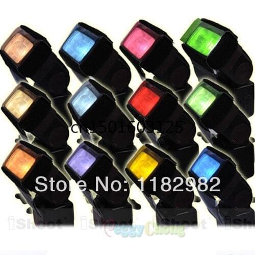 Flash Diffuser 12 sets Color card Diffuser Lighting Gel Pop Up Filter for Camera