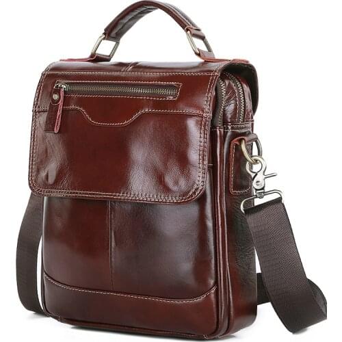 Hot Mens Shoulder Bag Fashion Genuine Leather Messenger Bag for Men Handbag Cowhide Leather Crossbody Bags For Men 2021 New