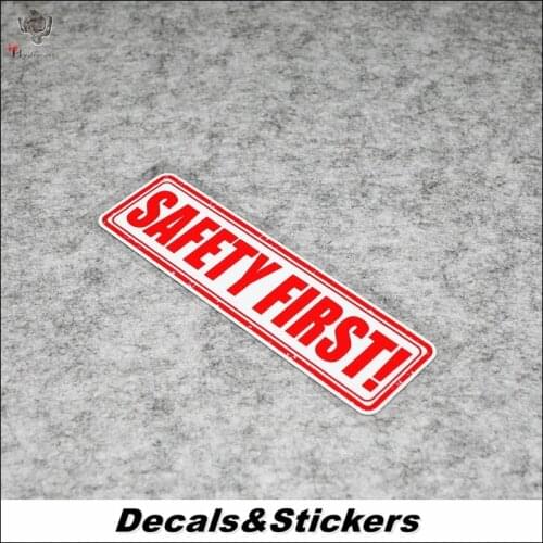 NO.L148 SAFETY FIRST Caution 3M Reflective Modified Stickers Car Glass Waterproof MOTO GP Decals Racing Motorcycle Motocross