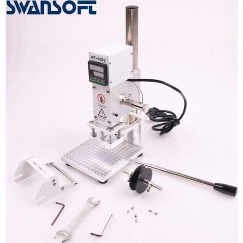 SWANSOFT LOGO Trademark Digital Hot Foil Stamping Machine for leather wood paper Soap