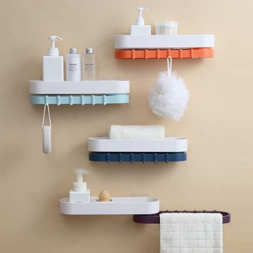 Revolving Bathroom Shelf Hooks Cosmetic Storage Rack Room Organizer Household Nordic Home Decoration