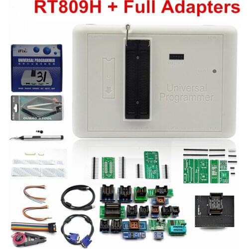 High Quallity Original RT809H EMMC-Nand FLASH Extremely fast Universal Programmer +36 Adapters+Edid Cable WITH CABELS EMMC-Nand