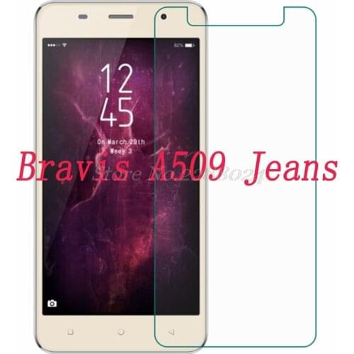 Smartphone 9H Tempered Glass for Bravis A509 Jeans 5" Explosion-proof Protective Film Screen Protector cover phone