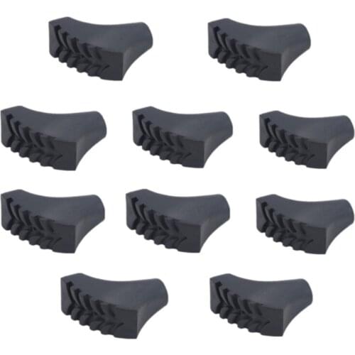10 pieces/5 pair Nordic Walking Pole Trekking Pole Tip Protectors Rubber Pads Buffer Replacement Tips End for Hiking Stick