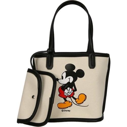 2pcsDisney mickey handbag +coin bag mouse female new cartoon child and mother bag shoulder bag student Messenger bag