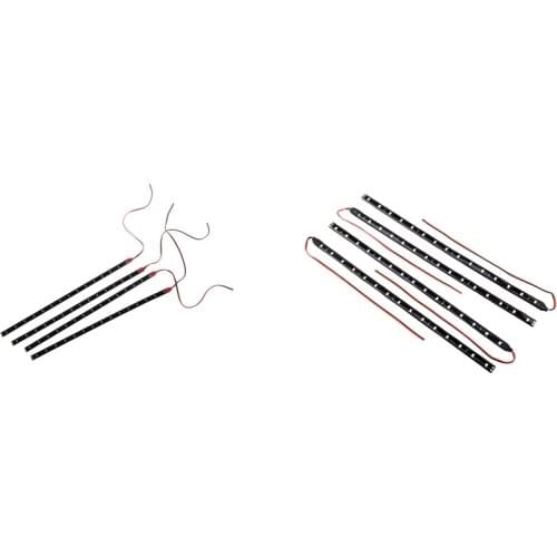 8 x 30cm Waterproof 15 3528 SMD Flexible LED Light Lamp Strip DC 12V, Red & White