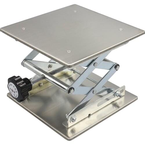 Aluminum Lifter Router Plate Table Woodworking Machinery Engraving Laboratory Lifting Stand Manual Lift Platform Carpentry Tools