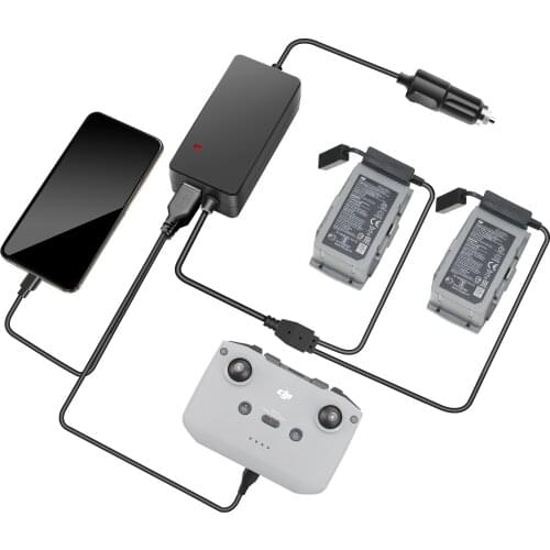 Car Charger For DJI Mavic AIR 2 Drone Battery Fast Charging 2 Battery Hub Travel Transport Outdoor Charger FOR DJI Mavic AIR 2