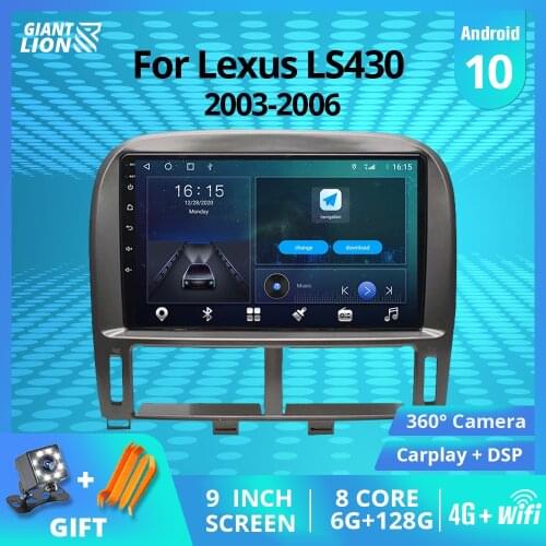 2DIN Android10 Car Radio For Lexus LS430 2003-2006 Stereo Receiver GPS Navigation Auto Radio DSP Bluetooth Player Car Video IGO