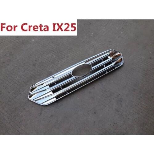 Car Styling For Hyundai Creta IX25 2015 2016 2017 ABS Chrome Exterior Front Grille Racing Grille Cover Trim Decoration Frame