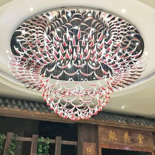 Large hotel lobby sales department villa leisure and entertainment area artistic personality round lights elevator aisle lights