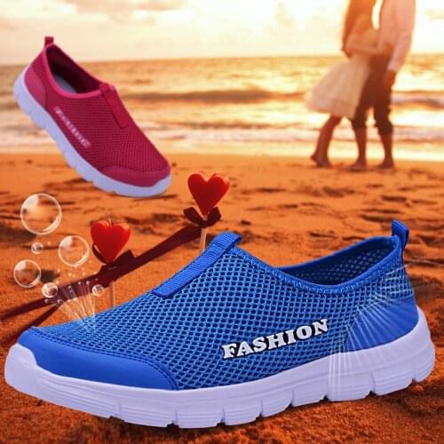 Women Summer Shoes Breathable Mesh Fashion Sandals Shoes Solid Lightweight Quick-drying Comfortable Slip-On Mules Flats Sneaker