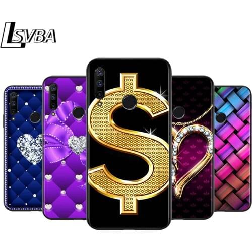 Money Diamond Art for Huawei Honor 30 20S 20 10i 9S 9A 9C 9X 8X 10 9 Lite 8A 7C 7A Pro Phone Case Black Cover
