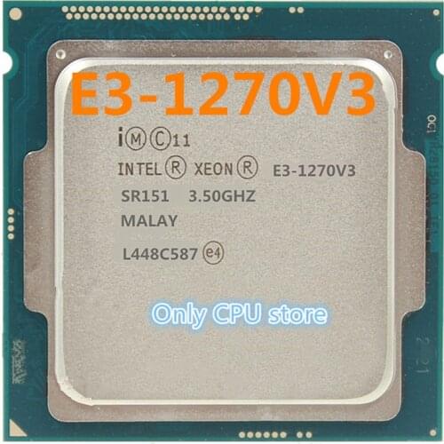 E3-1270 V3 3.5GHz 4-cores 8 MB LGA1150 80 W Server Processor E3-1270V3 CPU