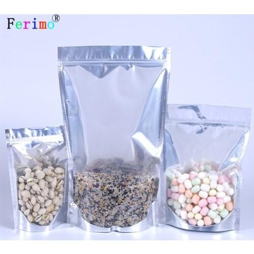 Ferimo 100pcs High quality semi aluminum plated yin-yang aluminum foil tea self independent self sealing food storage bags