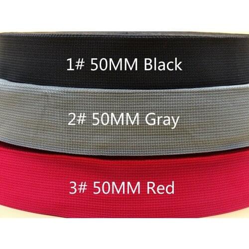 New arrival 5yards 50mm 2" width ribbon band for garment bags home textile belt black gray red free shipping
