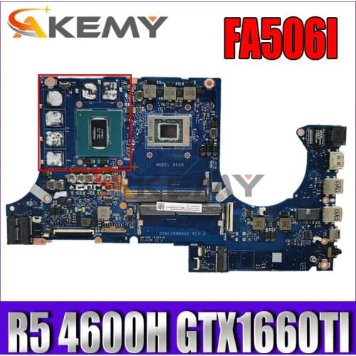 Akemy DABKXBMBAD0 Laptop motherboard for ASUS TUF Gaming A15 FA506IU FA506I original mainboard R5 Ryzen 5 4600H GTX1660TI-6GB