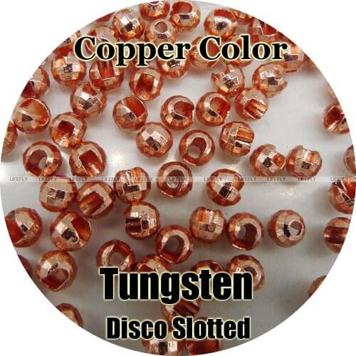 Copper Color, 100 Tungsten Beads, Disco Slotted, Fly Tying, Fly Fishing