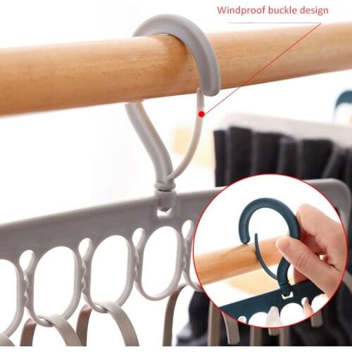 9Hole Multifunctional Hanger 360°freely Rotate Hanging Racks Space-saving Wardrobe Home Dormitory Drying Clothes Storage Racks