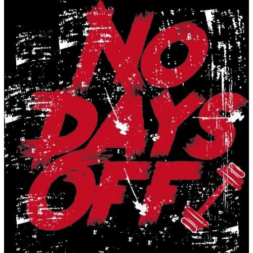 Fashion clothing decals Large and small DIY patches red colour NO Days Off Letter Thermal Heat Transfer for T-shirt Printed