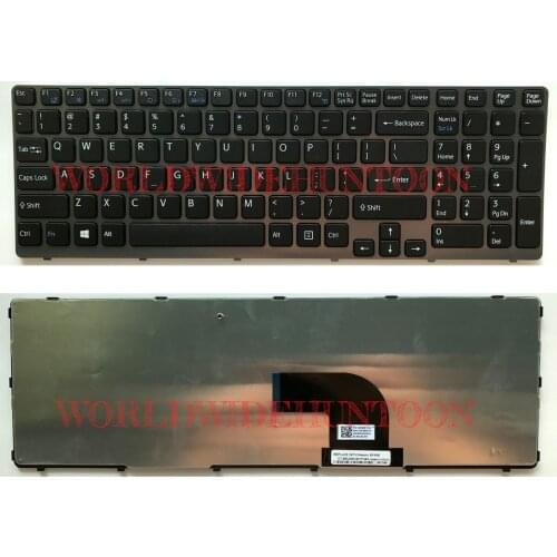 Reboto Original laptop Keyboard for SONY SVE151 US Layout keyboard 9Z.N6CSQ.K01 Brand New and High quality