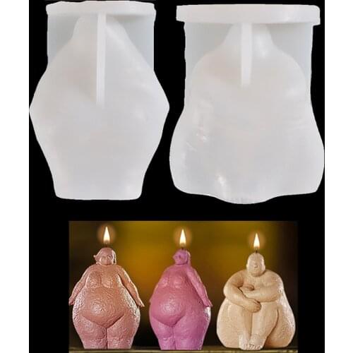 3D Fat Female Body Candle Silicone Mold DIY Handmade Soap Aroma Candle Making Mould Plaster Art Mold Supplies Home Craft Decor