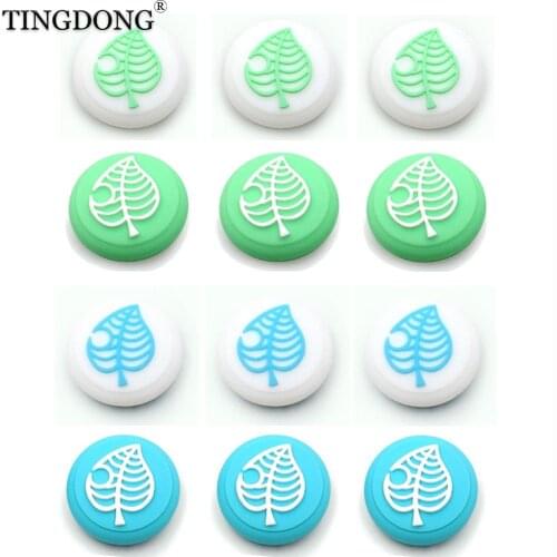 Silicone Game Grip Case Gamepad Cover Leaf Cap For Nintendo Switch Controller GamePad Case For Animal Cross Silicon Case