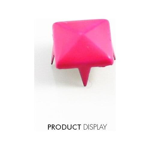 Steampumk Craft Metal Painted Pink 4 Studs Prong Cone Spike Spot Tack Nailhead Rivet 12x12mm Garment Sewing Supplies 1000pc/K229