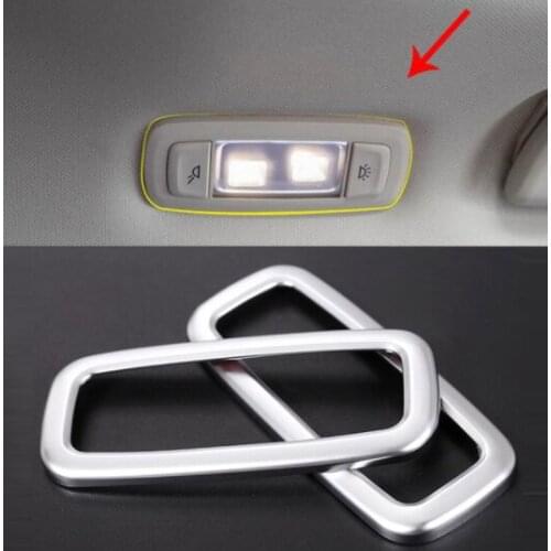 ABS Chrome Interior Rear Row Car Sunroof Reading Light Frame Trim For BMW 5 Series G30 530li 2017 2018 Auto Accessories