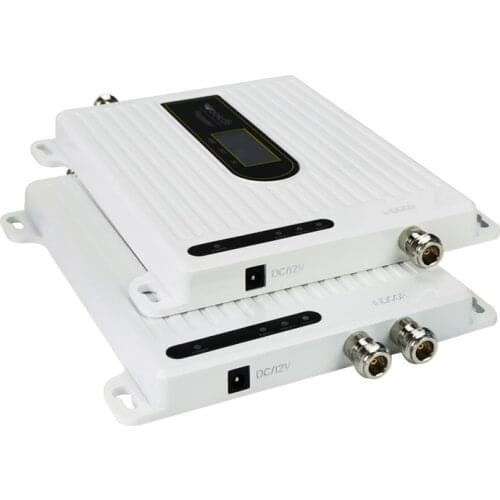 Walokcon GSM DCS WCDMA 900+1800+2100 Tri Band Mobile Signal Booster 2G 3G 4G LTE Cellular Repeater GSM 3G 4G Cell Phone Booster