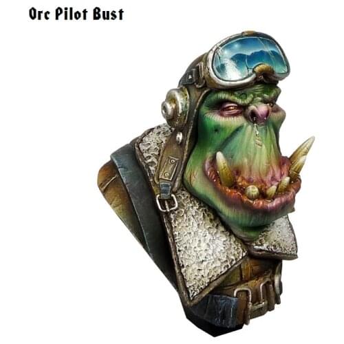 1/12 high 65mm Orc Pilot Bust toy Resin Model Miniature Kit Unassembly Unpainted