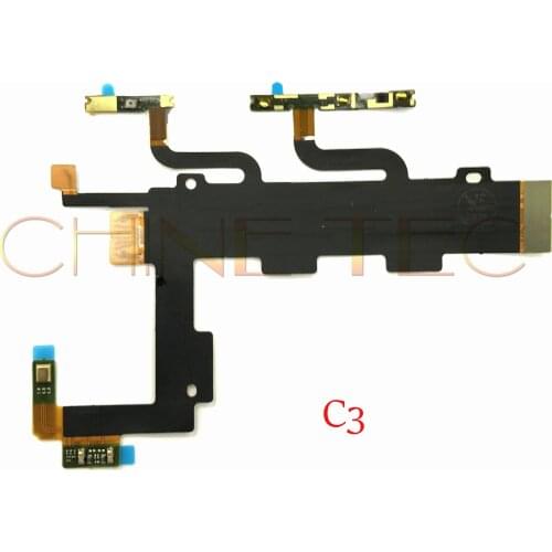 10pcs/lot Original Power ON and OF Switch Button Flex Cable For Sony xperia C3 S55T S55U D2502 D2533 Power Flex Cable