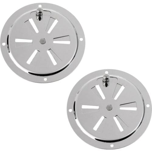 2 Pcs Marine 5" Air Vent 125mm Stainless Steel Butterfly Boat Round Louvered Vent