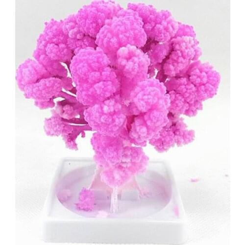 2020 10PCS 10x8cm Artificial Magically Grow Paper Sakura Trees Magic Growing Tree Japan Desktop Cherry Blossom Toys For Children