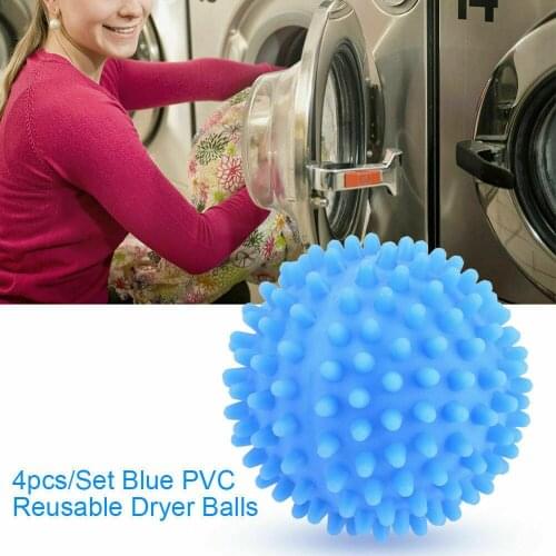 4pcs PVC Dryer Balls Reusable Clean Tools Laundry Washing Drying Fabric Softener Ball Dry Laundry Products Washing Accessories