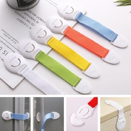 5pcs/Lot Drawer Door Cabinet Cupboard Toilet Safety Locks Baby Kids Safety Care Plastic Locks Straps Infant Baby Protection