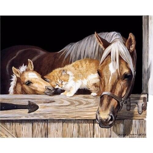 5D Diamond embroidery animal diamond cross stitch crystal square diamond sets unfinish decorative Diy Diamond painting horse