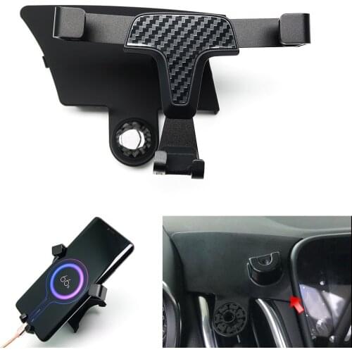 Carbon Fiber Look Gravity Mobile Phone Holder Air Vent Outlet Dashboard Mount Stand For Chevrolet Equinox 2018-2021