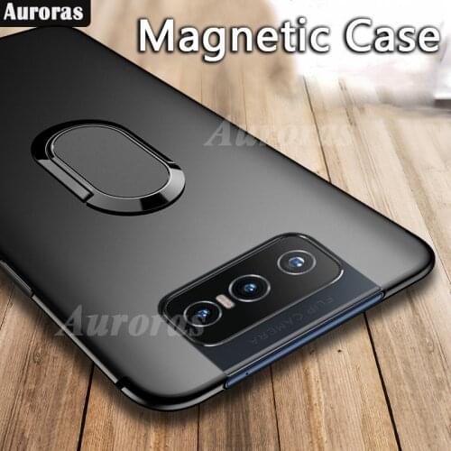 Auroras For Zenfone 8 Flip Case Ultra Thin Back Matte With Magnetic Attraction Ring Cover For ASUS Zenfone 7 Soft Case